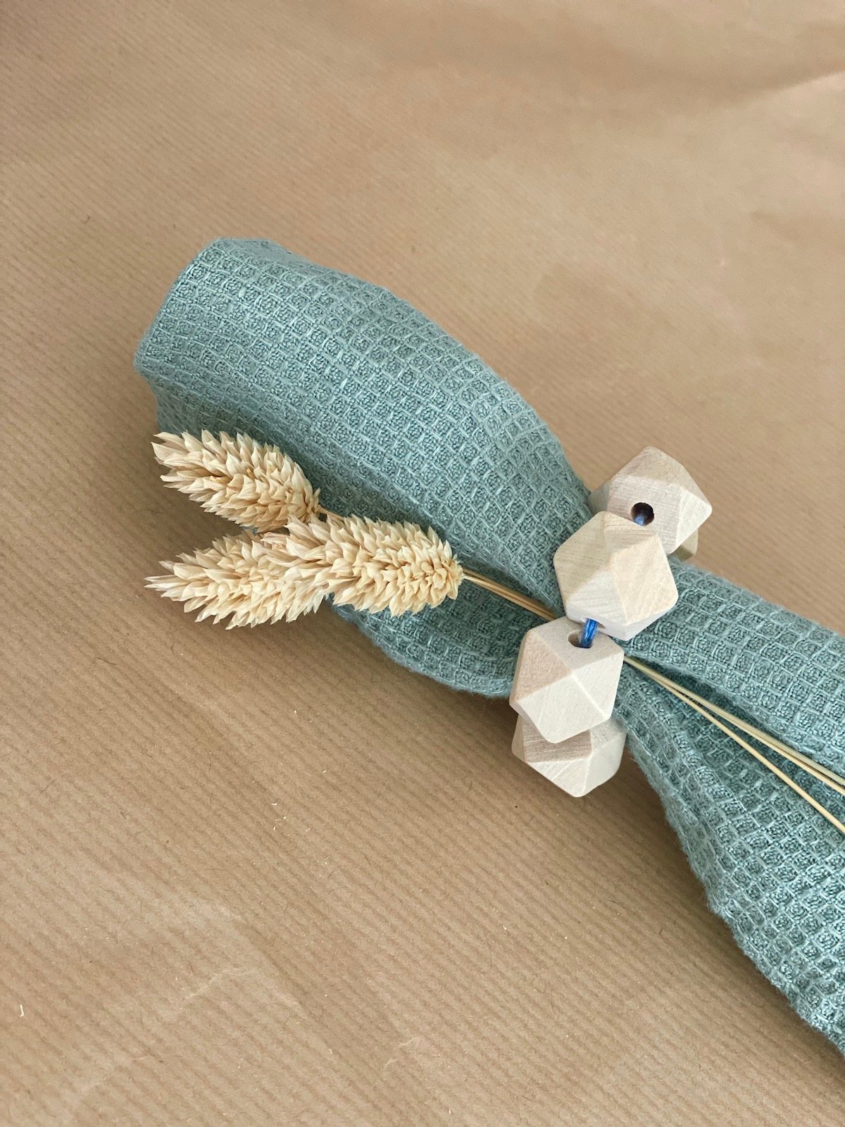 table diy slow life serviette lin nid abeille