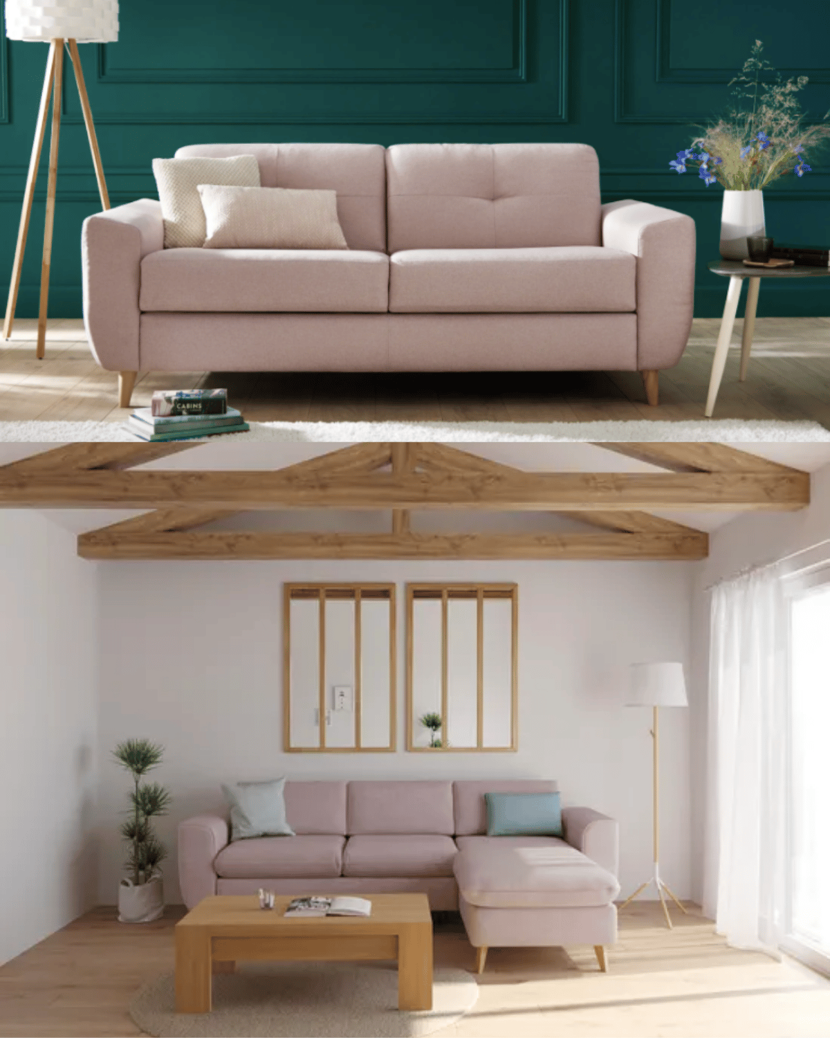 Salon rose But canapés convertibles