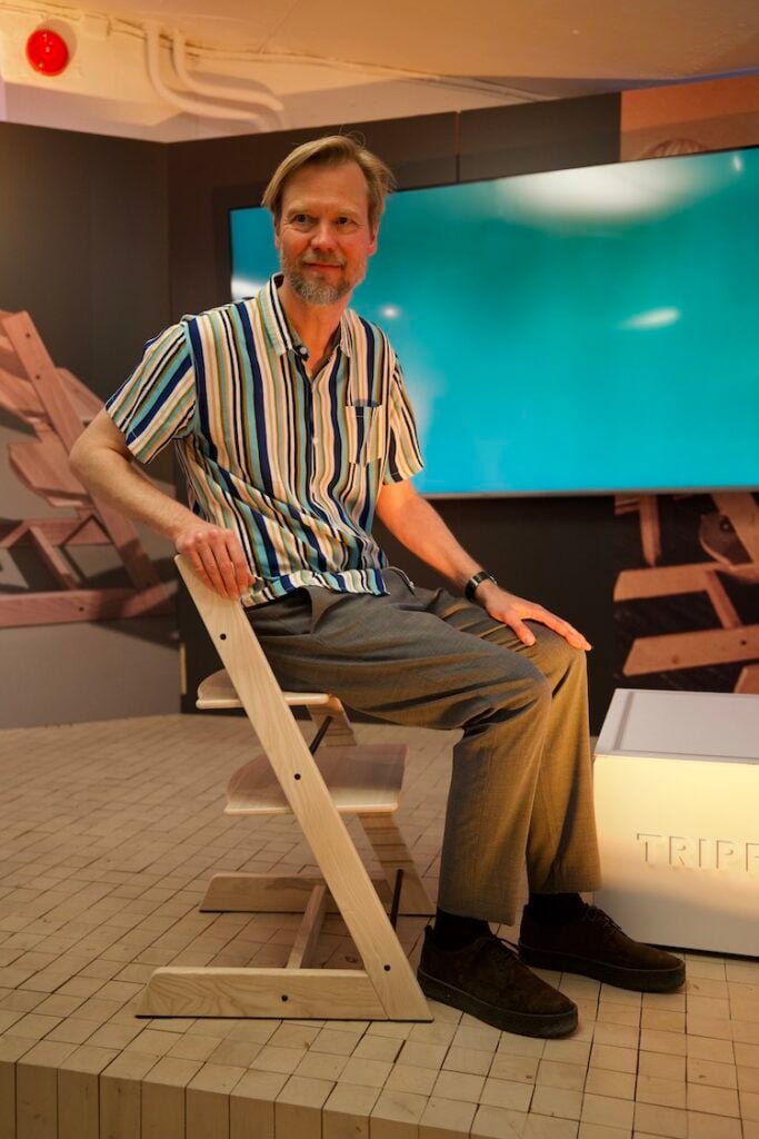 anniversaire chaise haute Stokke frêne bois édition limitée