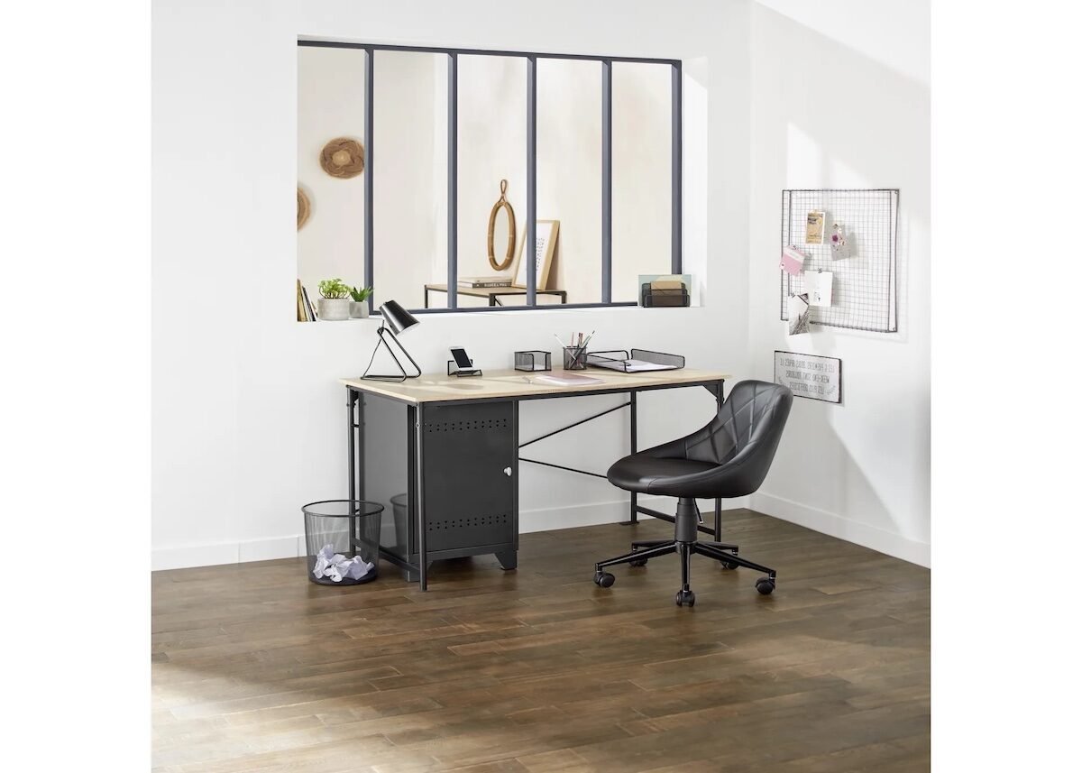 Rangement caisson bureau collégien bleu But