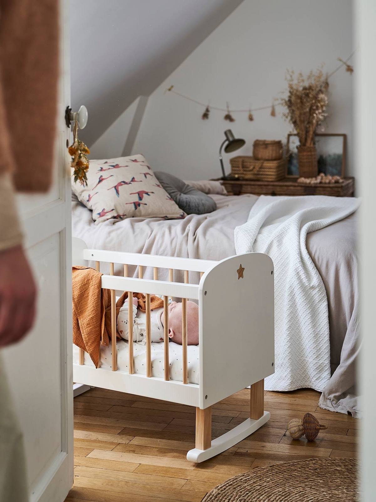 chambre cododo berceau déco vintage maison campagne déco romantique