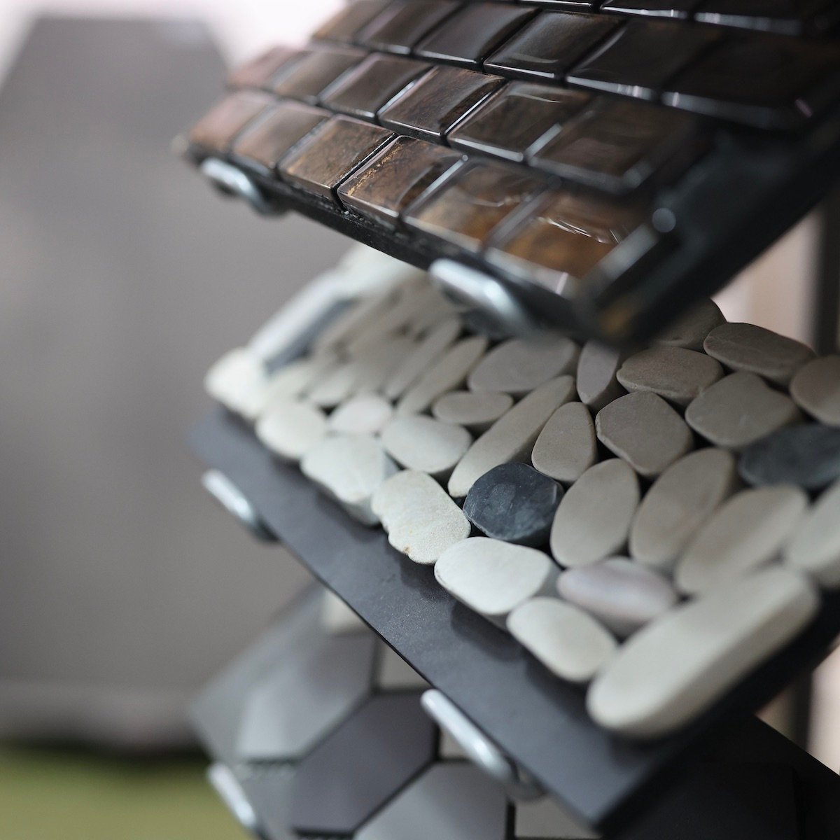 déco en rondeur galet carrelage sol salle de bains