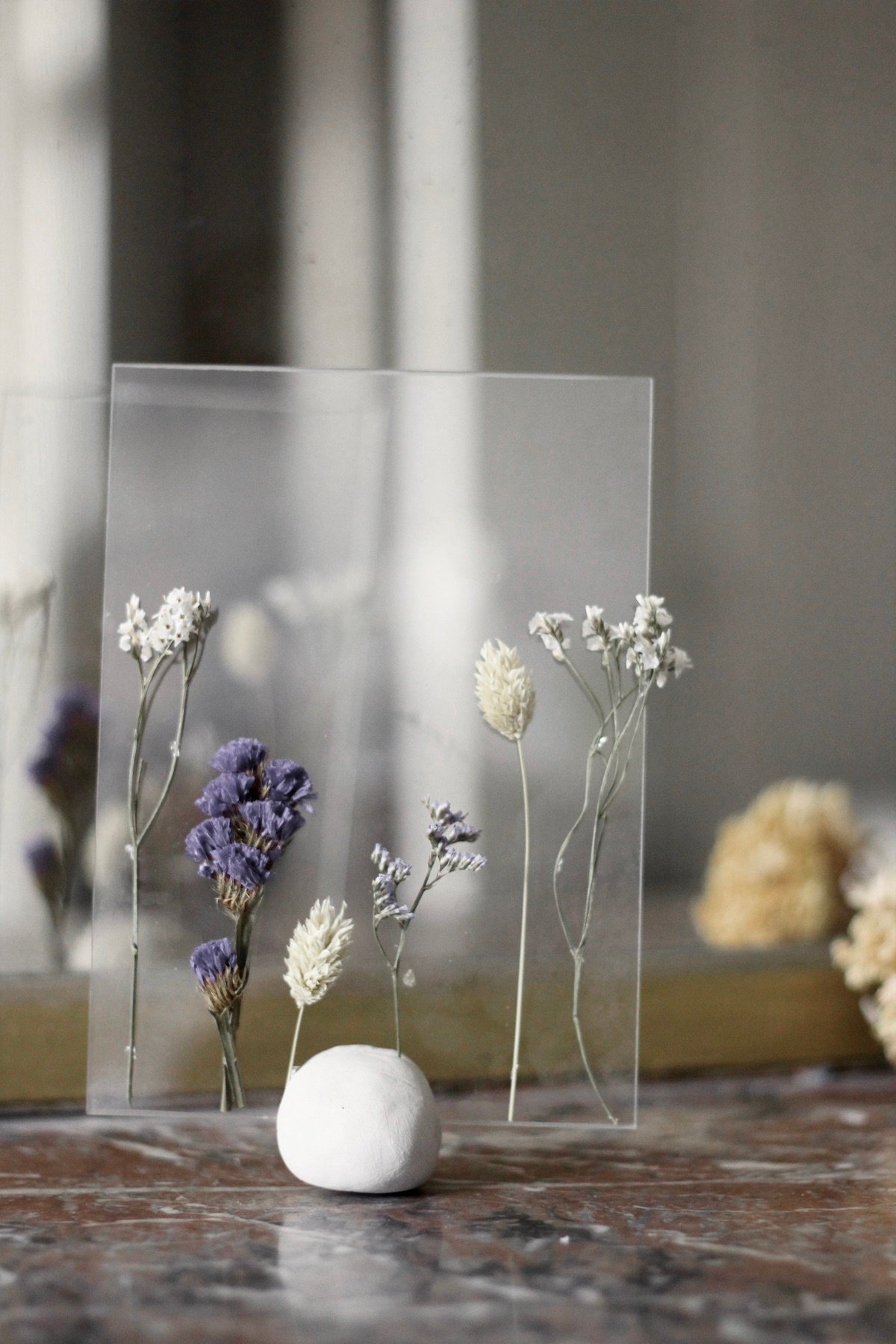 herbier sur pied moderne minimaliste fleur séchée Ikebana