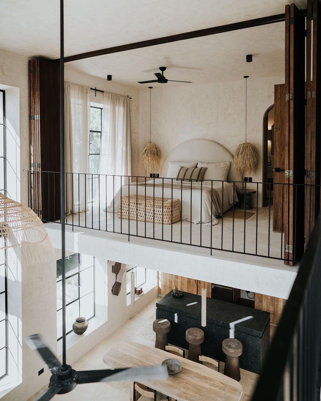 loft style bohème beige noir