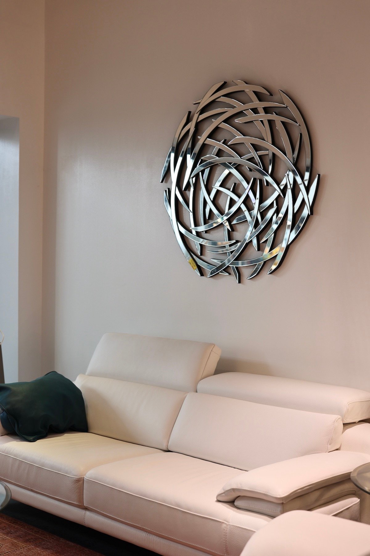 miroir effet moderne déco rondeur cercle peinture