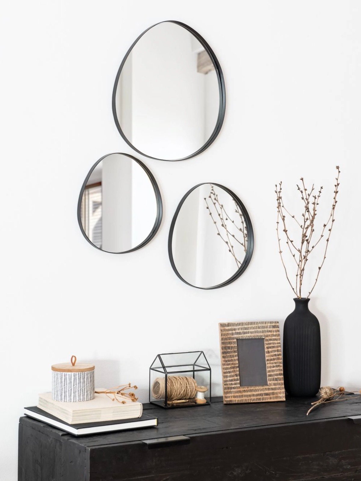 miroir métal oval irrégulier design moderne pas cher