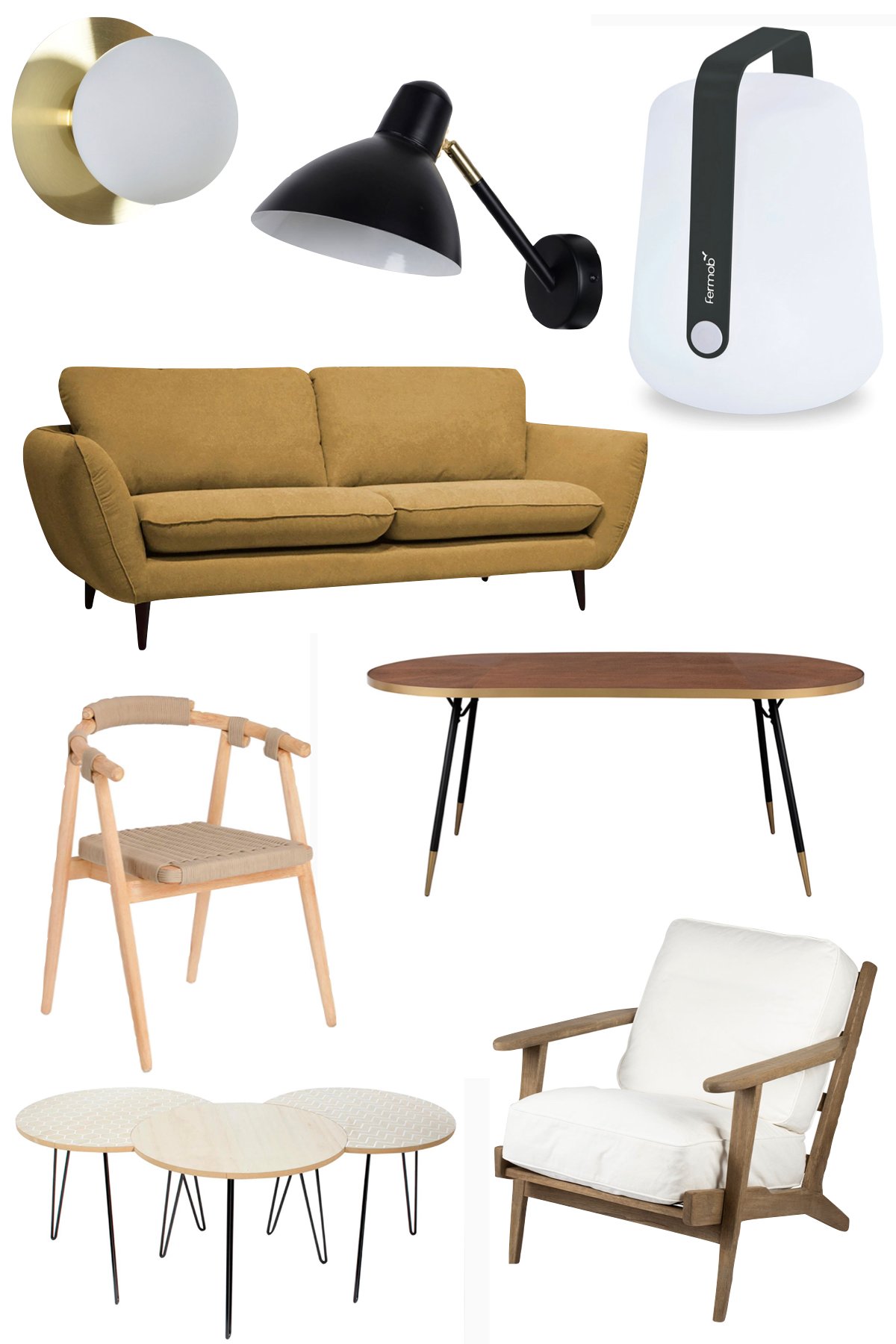 Salon rétro chic décoration inspirée années 50