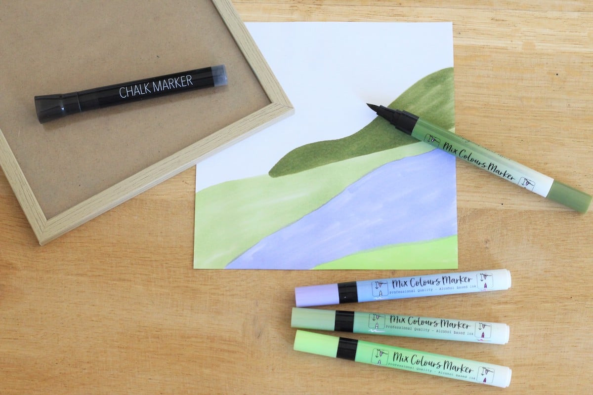 aquarelle feutre marqueur technique peinture