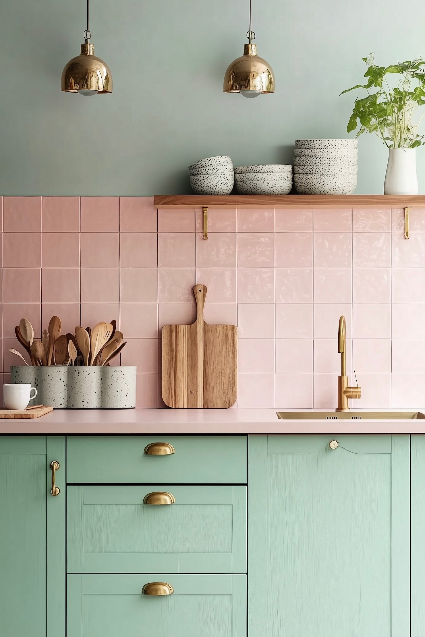 inspiration déco crédence murale rose zellige