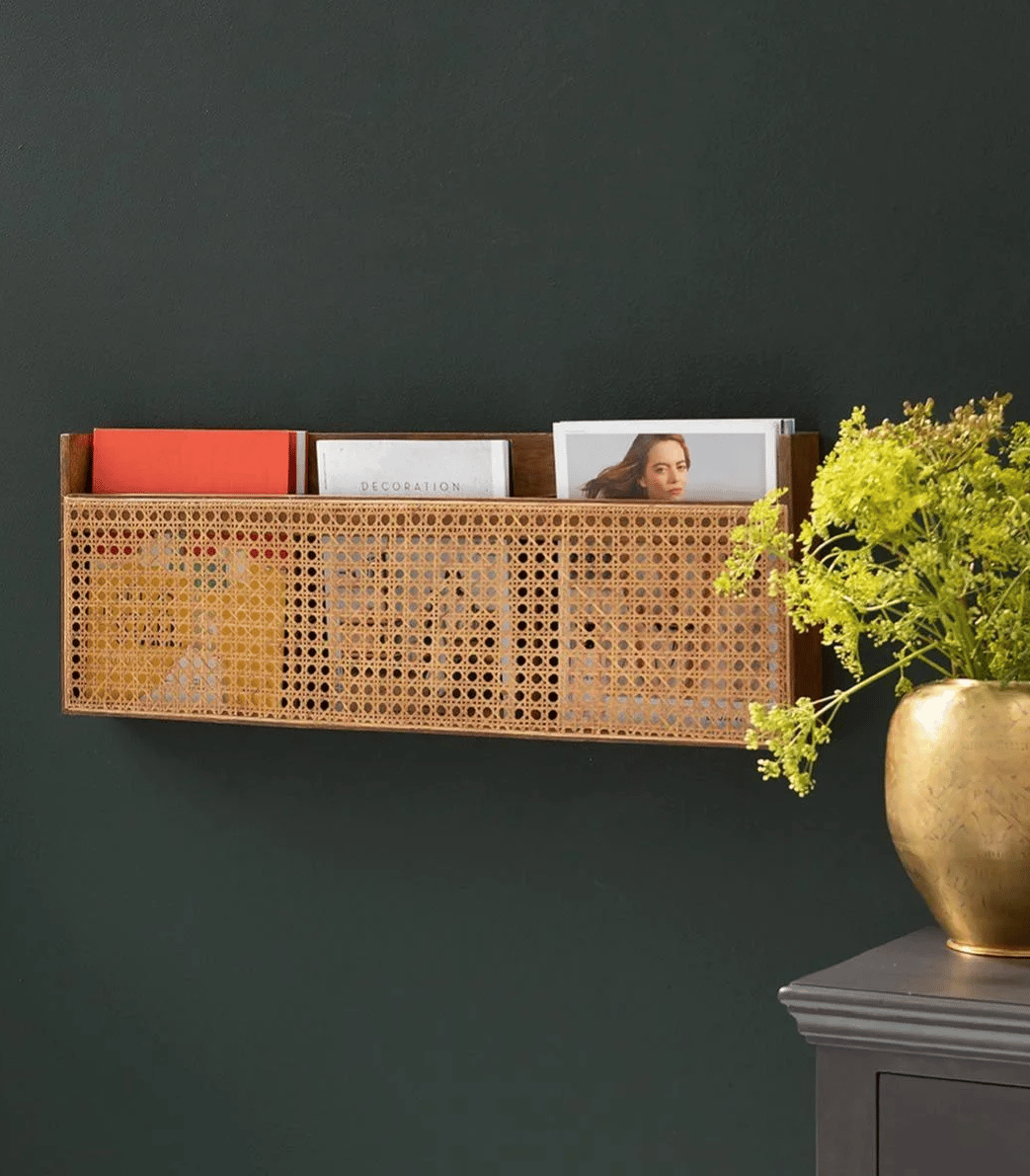 inspiration vintage retro porte magazine deco murale mur noir