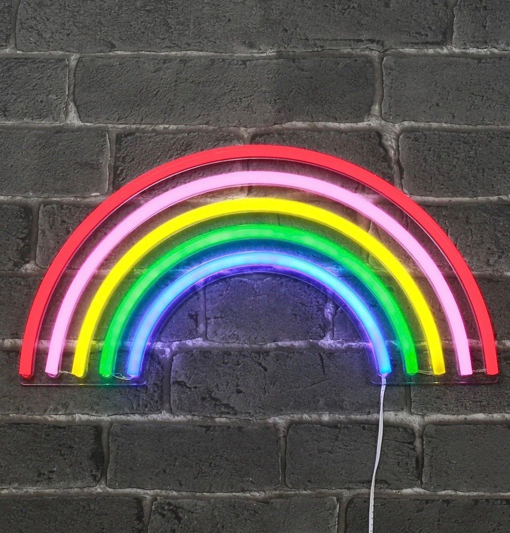 lampe murale arc-en-ciel multicolore