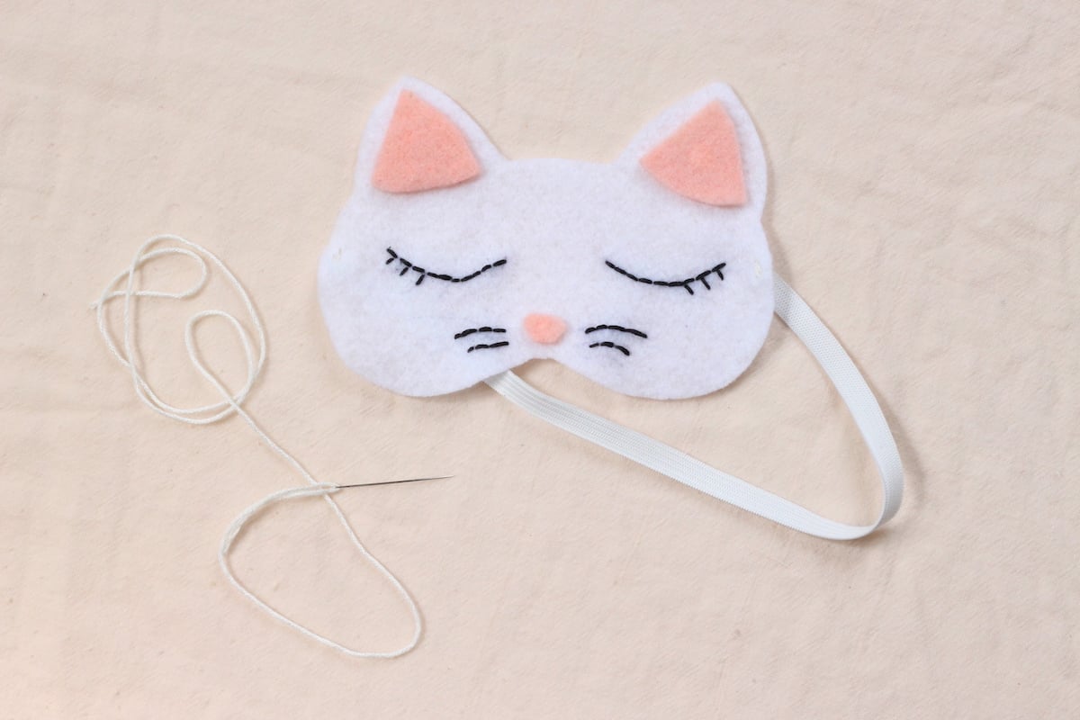 masque de nuit chat avion blanc rose ado fille diy