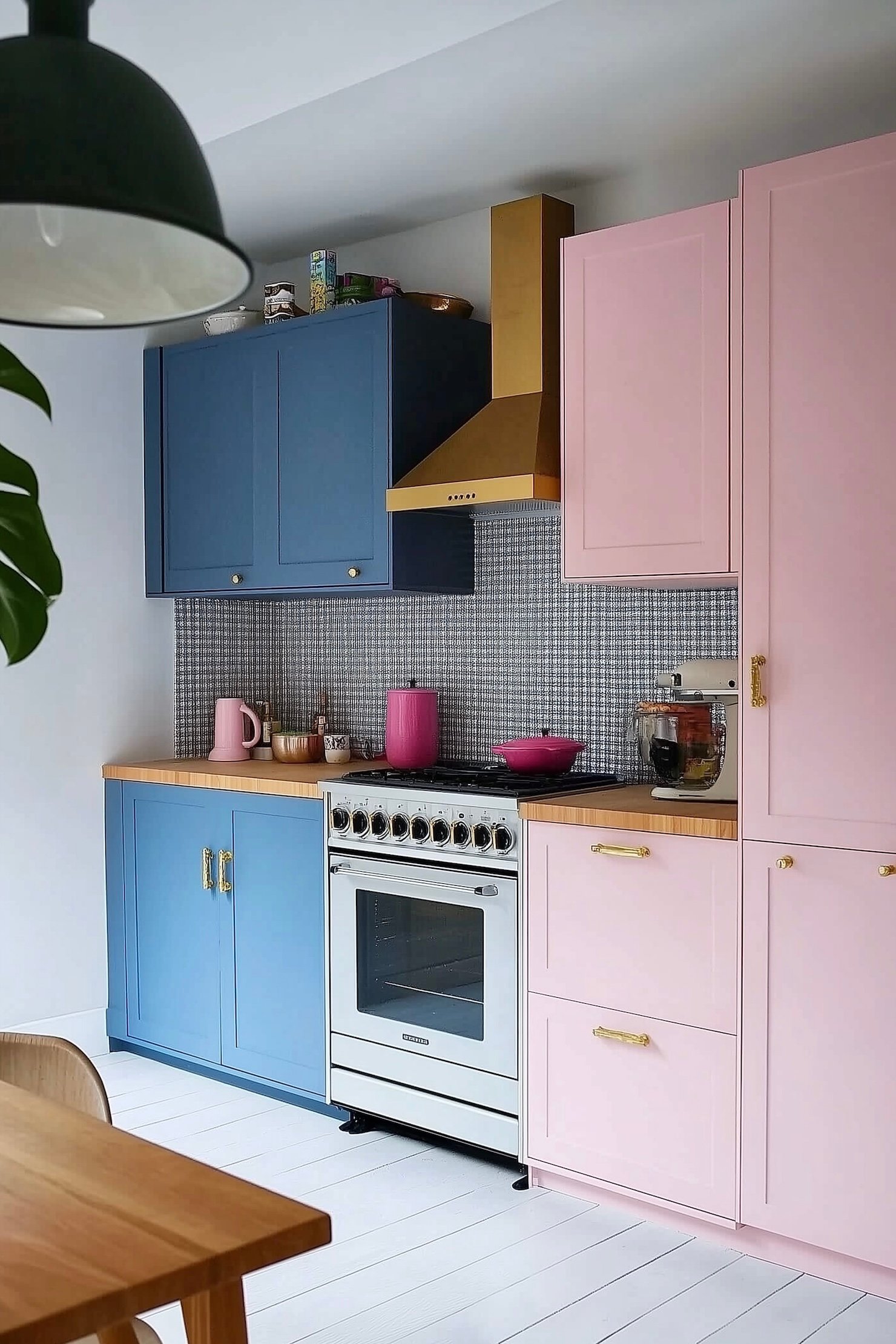 mélange bleu rose décoration intérieure