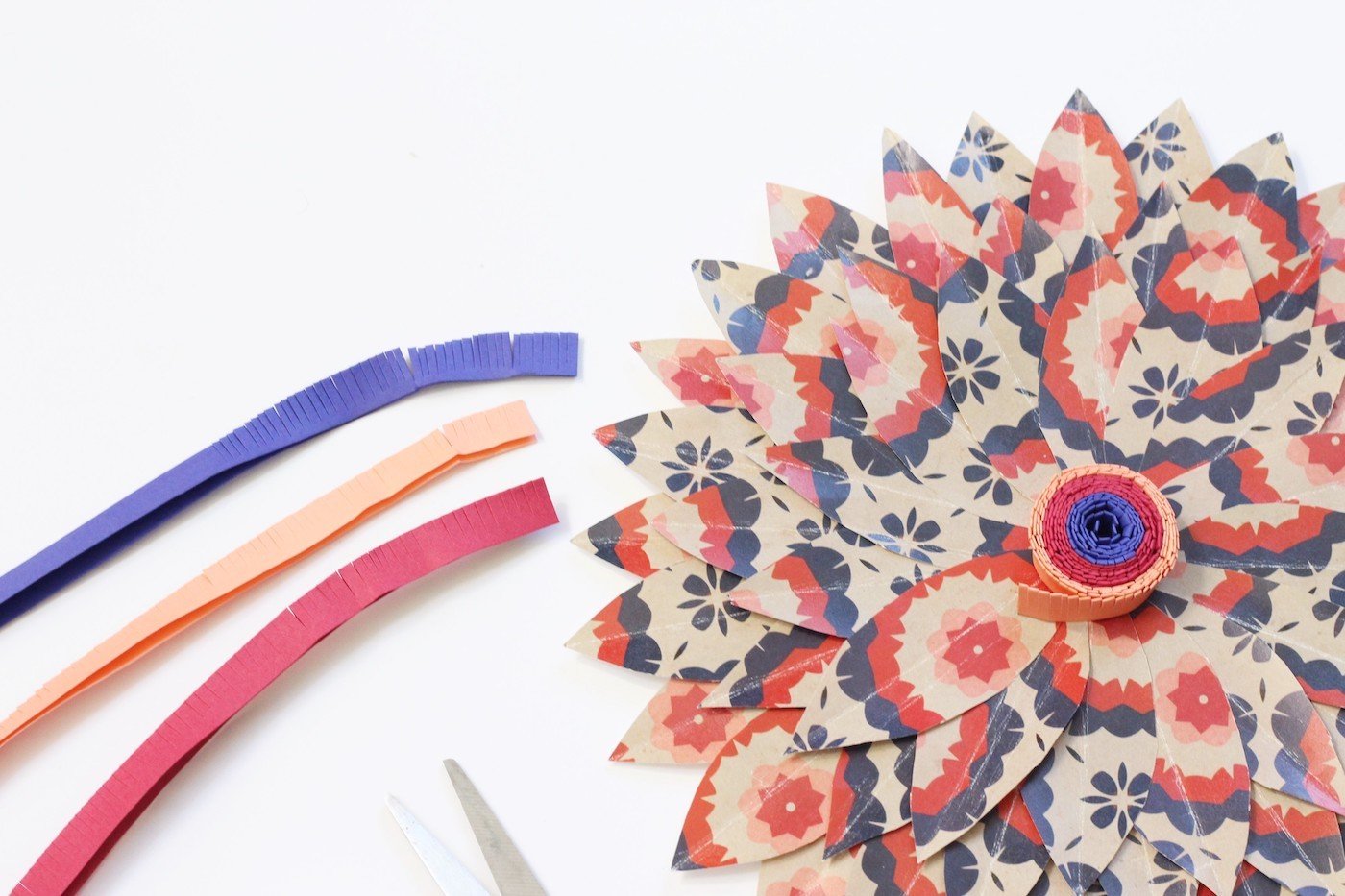 comment créer guirlande carton souple couleurs