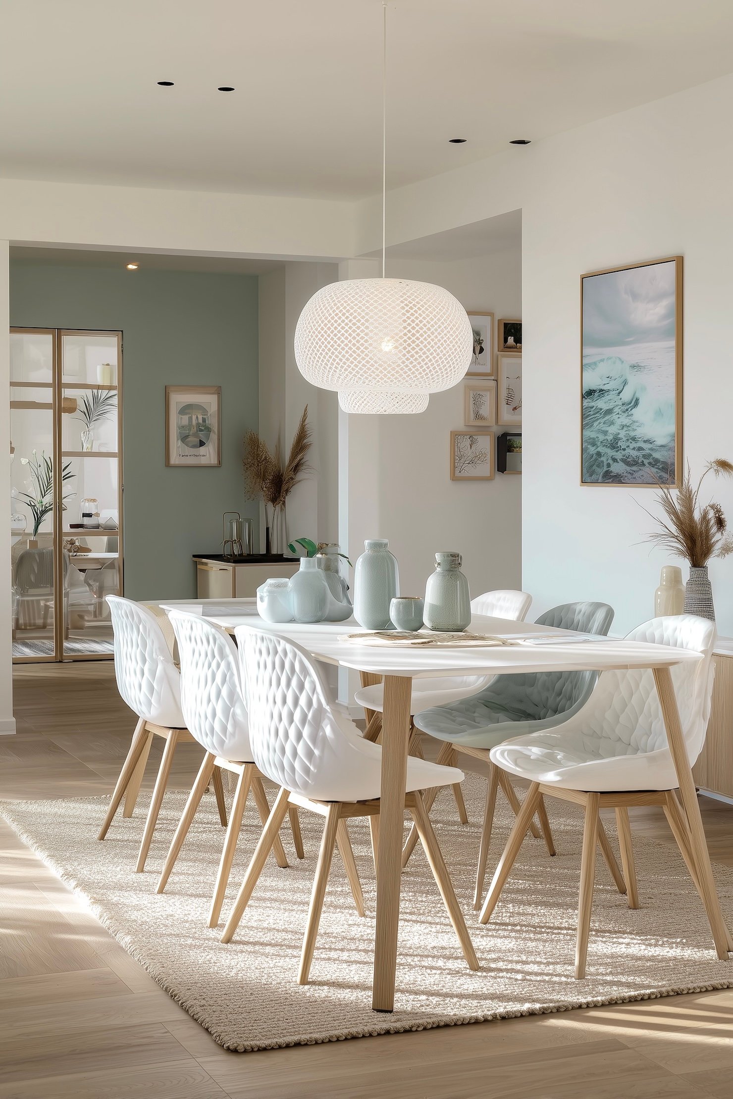 idée déco salon Bretagne couleurs douces bois