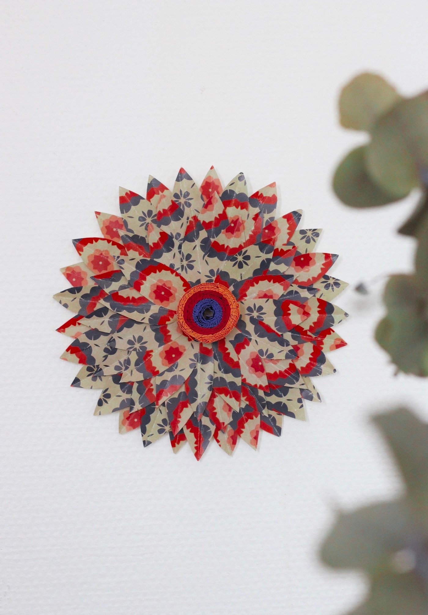 juju hat papier décoration murale 3d origami