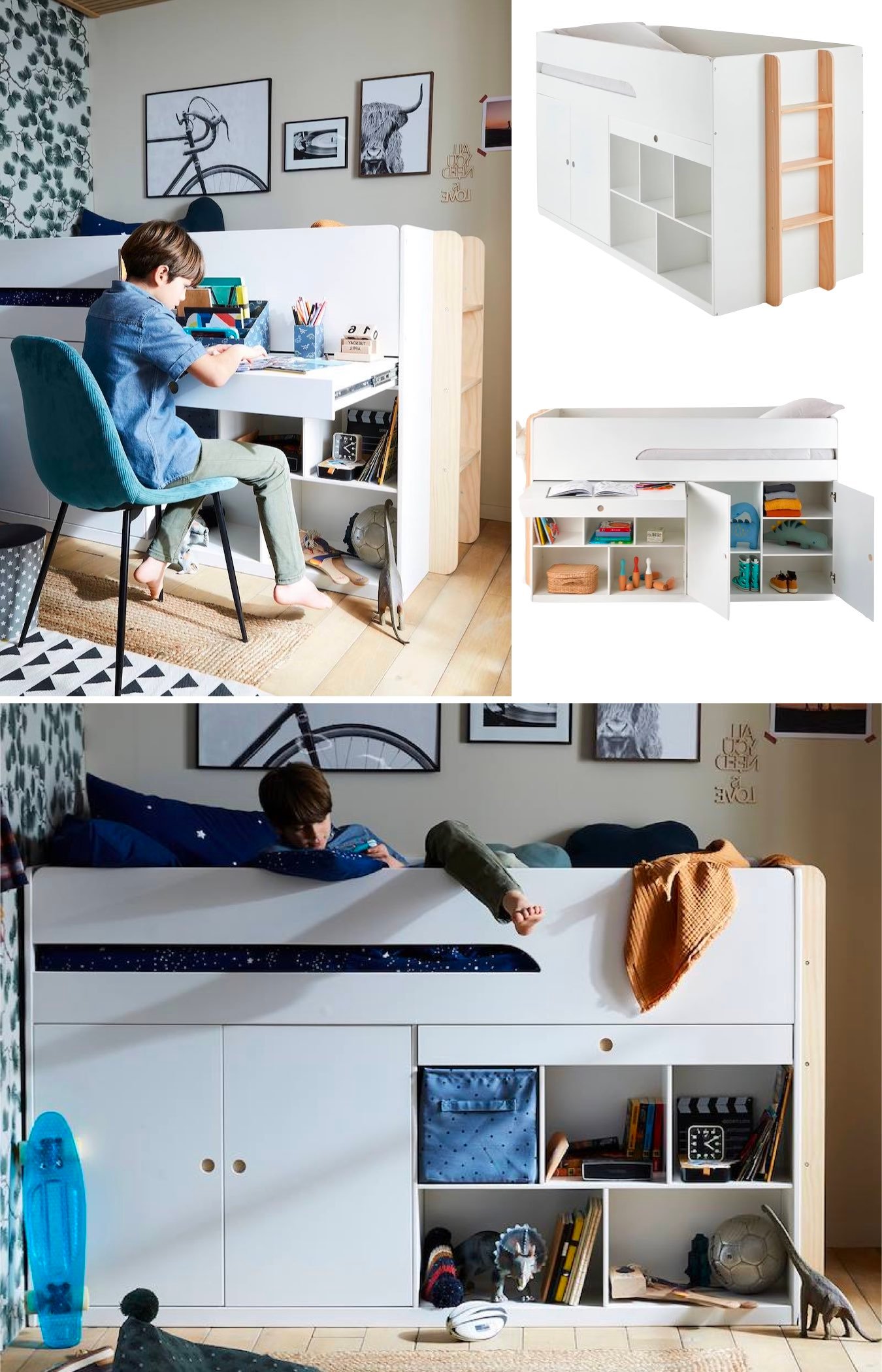 préparer votre intérieur pour la rentrée scolaire chambre ado lit tout-en-un