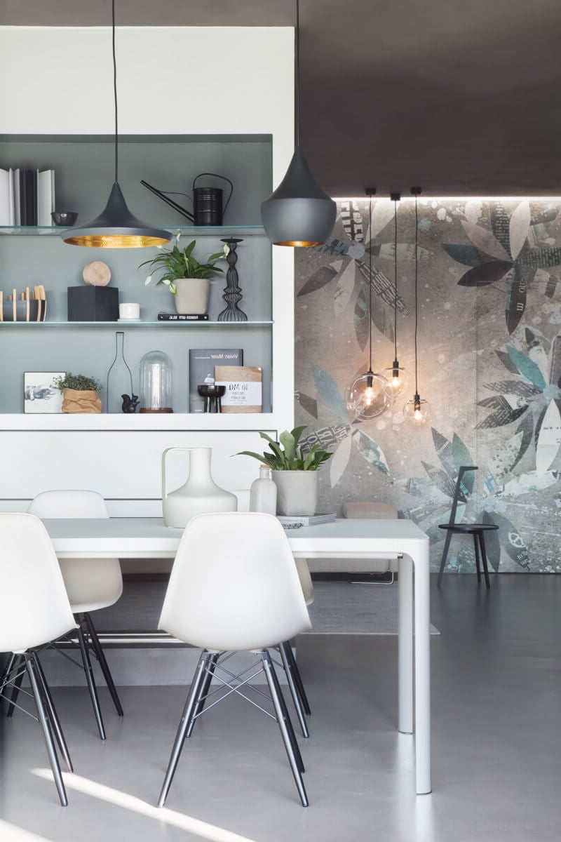 salle à manger bleu clair pastel blanche - blog déco clem atc