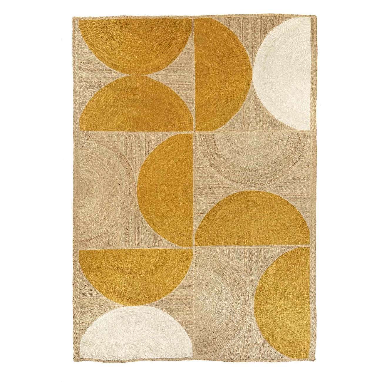 accessoire par Élitis tapis rocky jaune demi-cercle