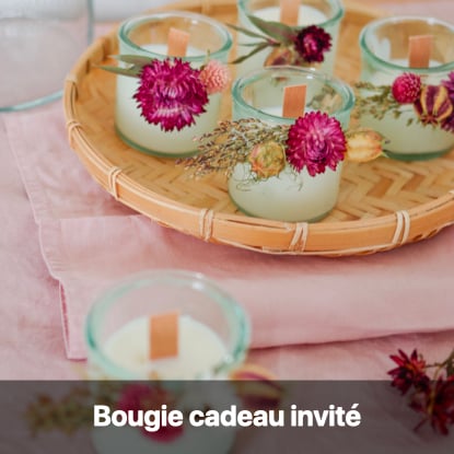 activité manuelle bougie cadeau invités mariage