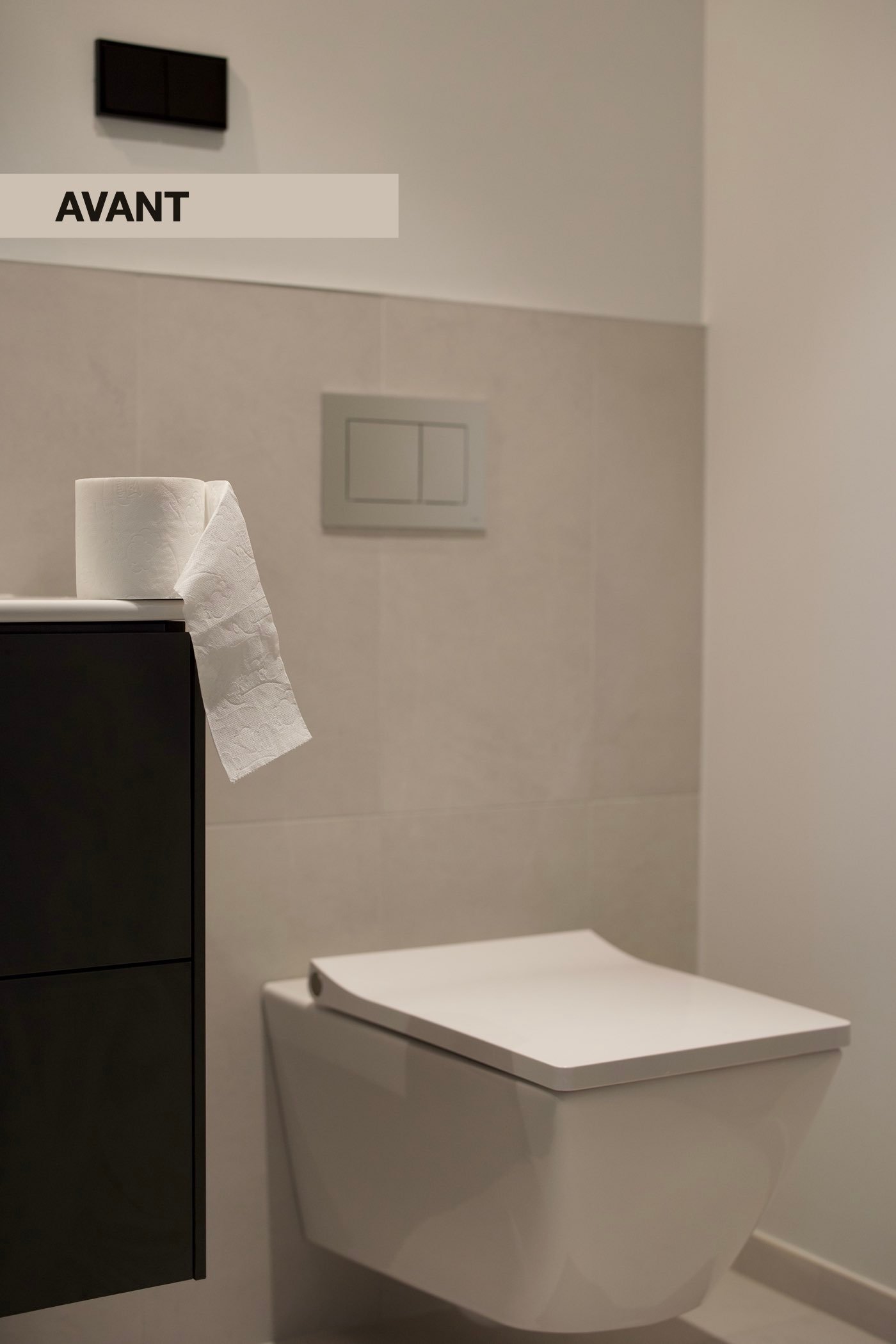 avant après organisation salle de bains wc