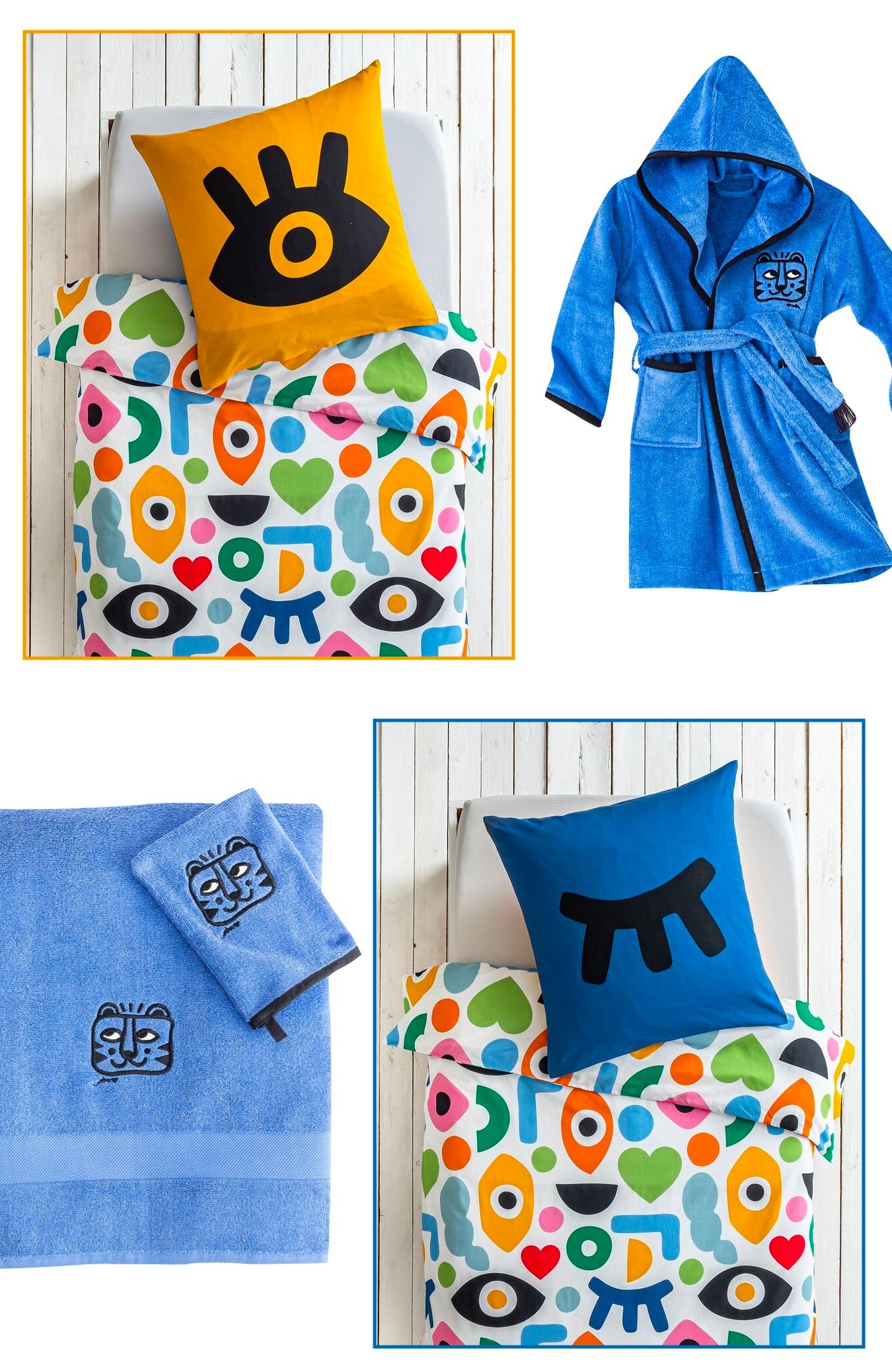 collaboration LEM x Blancheporte artiste housse couette colorée