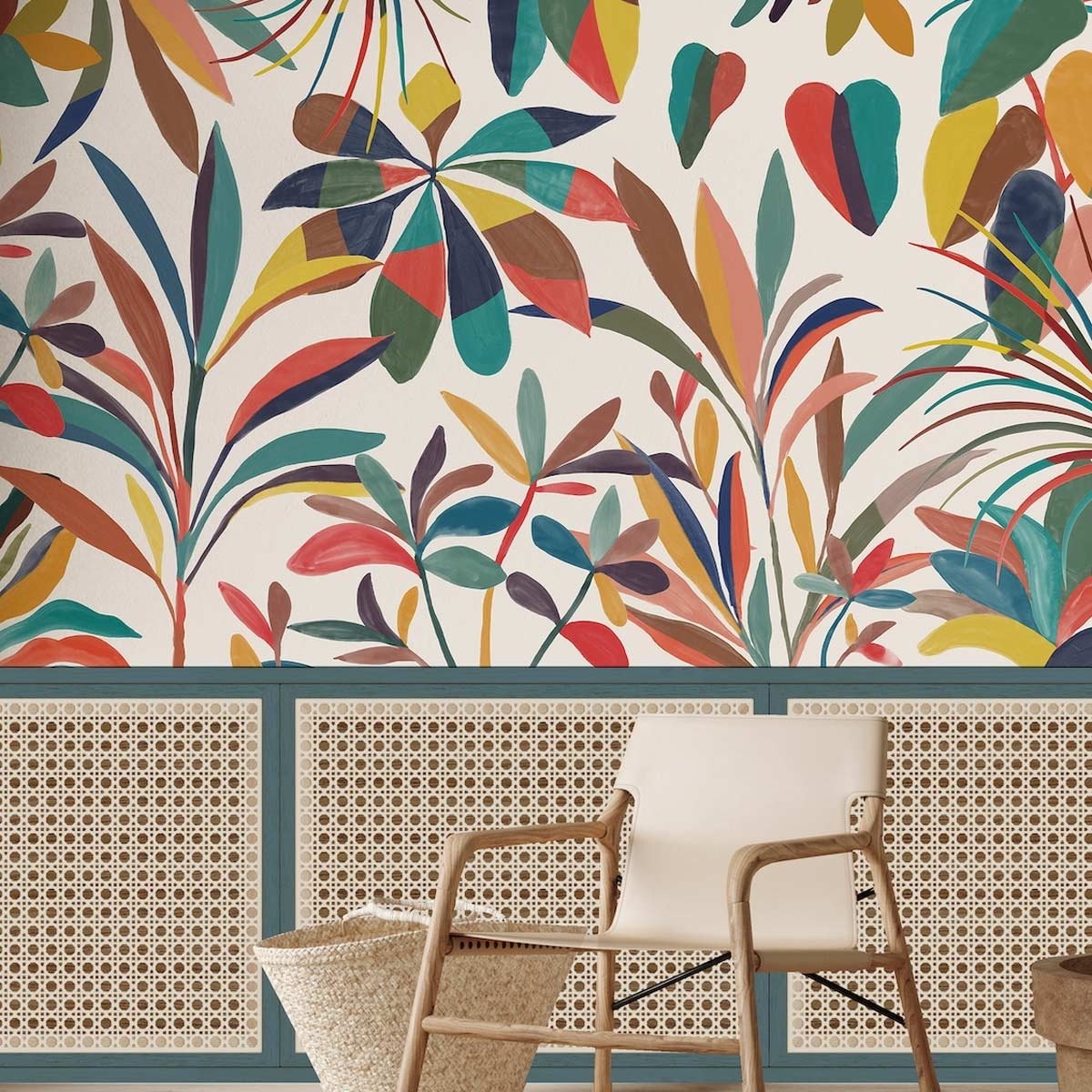 etoffe.com frise papier peint soubassement effet cannage relief 3d