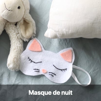 masque de nuit activité manuelle en feutrine