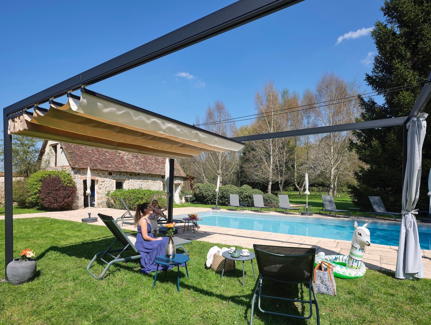 pergola aluminium design retractable déco
