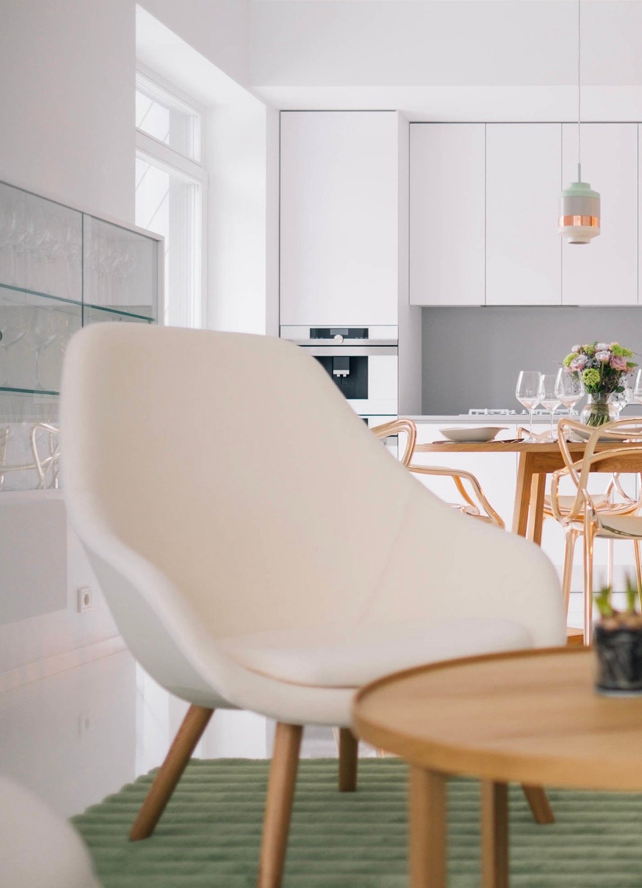 cuisine blanche accent doré fauteuil master