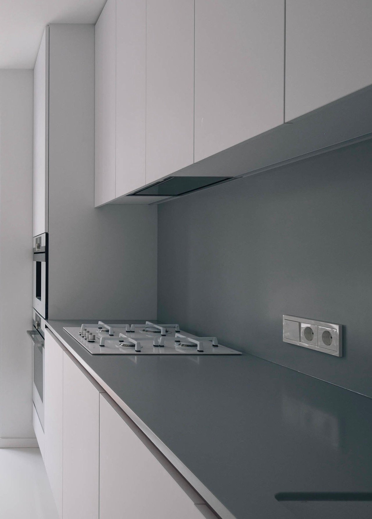 cuisine épurée blanc grise