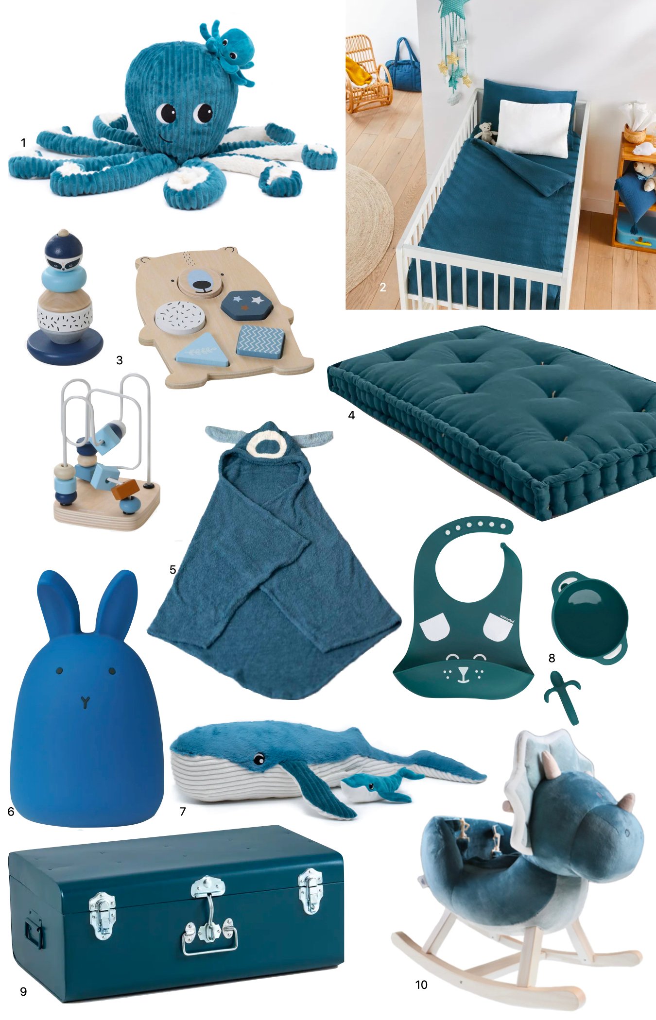 puériculture nouveau né nurserie décoration bleu klein