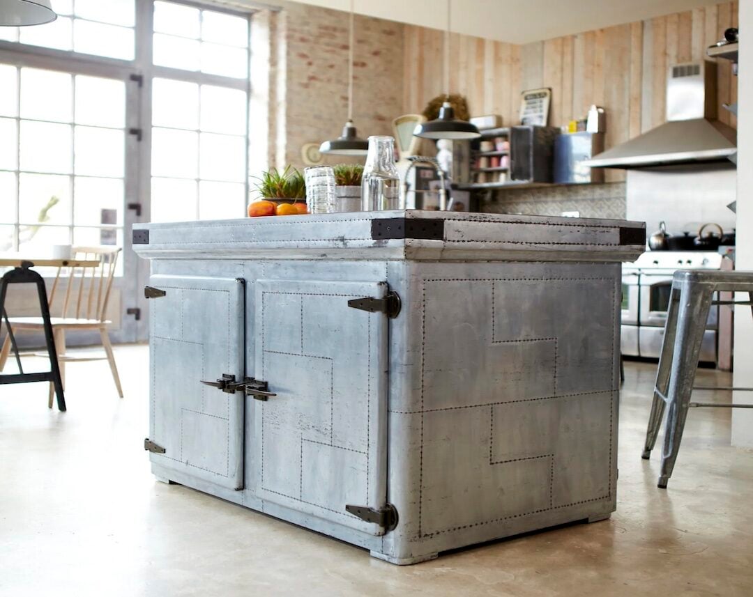 îlot central original zinc déco néo-breton