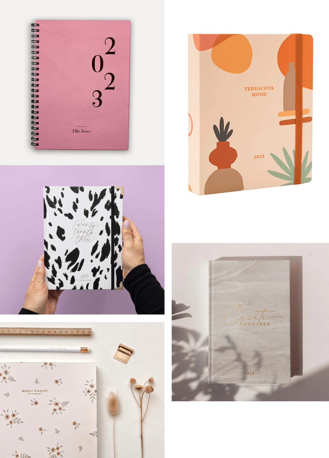 agenda planificateur 2024 pour filles organisation floral