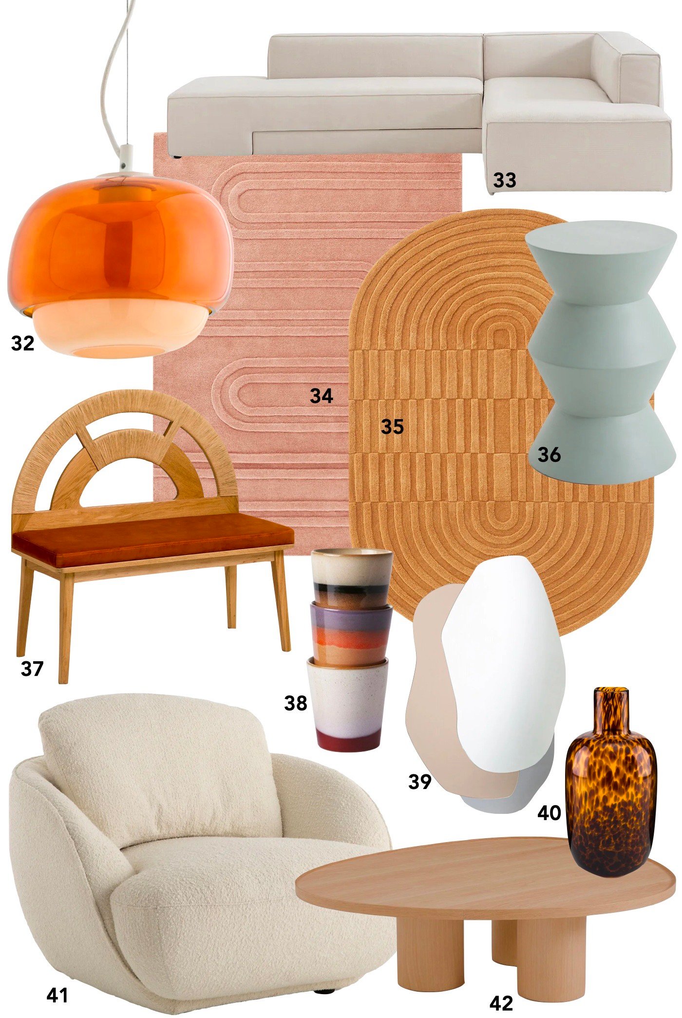 déco salon 70s seventies meuble pas cher