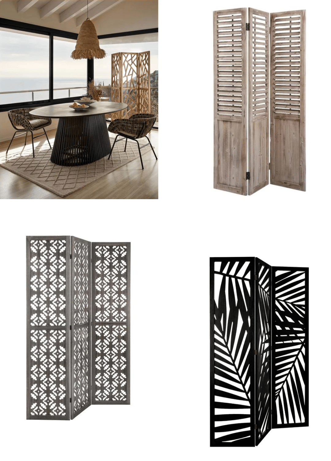 séparateur piece amovible bois brise vue