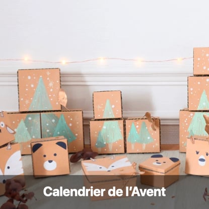 calendrier avent boîte cartonnée do it yourself déco