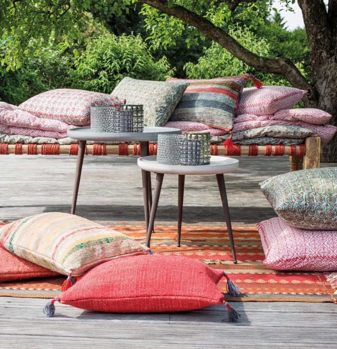 charpoy corde bois deco exotique fibre naturelle jardin