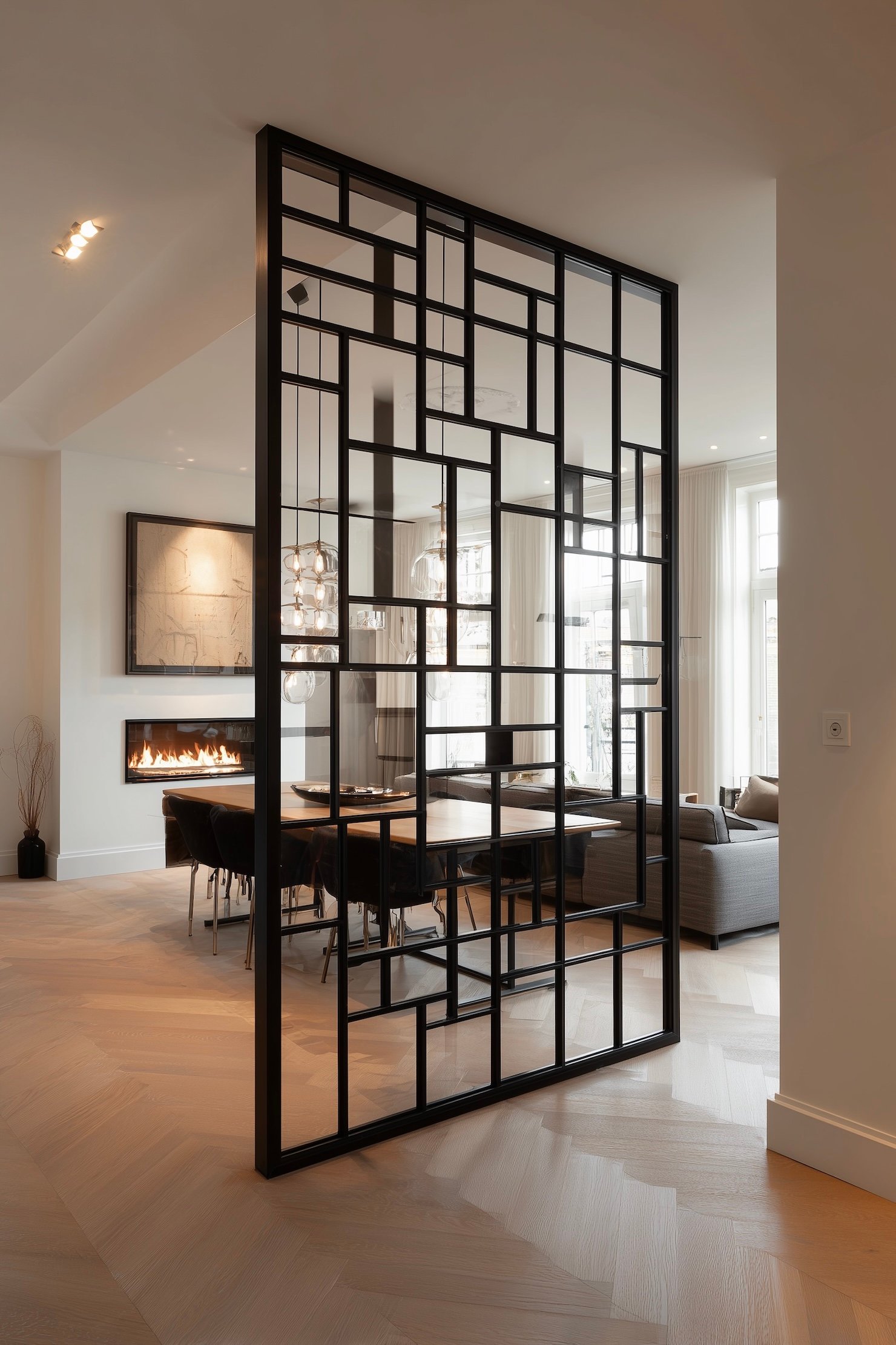 claustra moderne ajourée séparation salon séjour