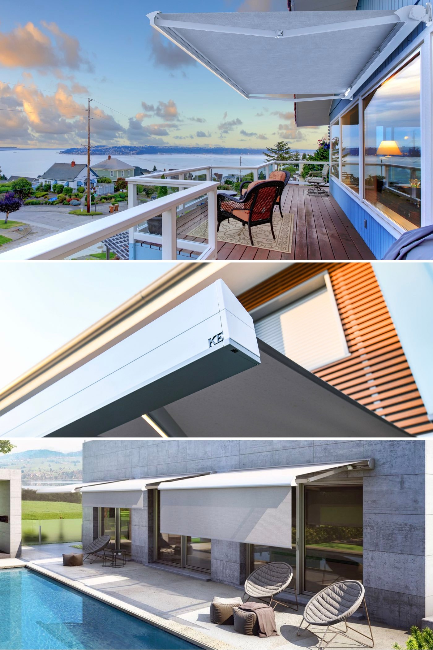 créer espace extérieur convivial store banne