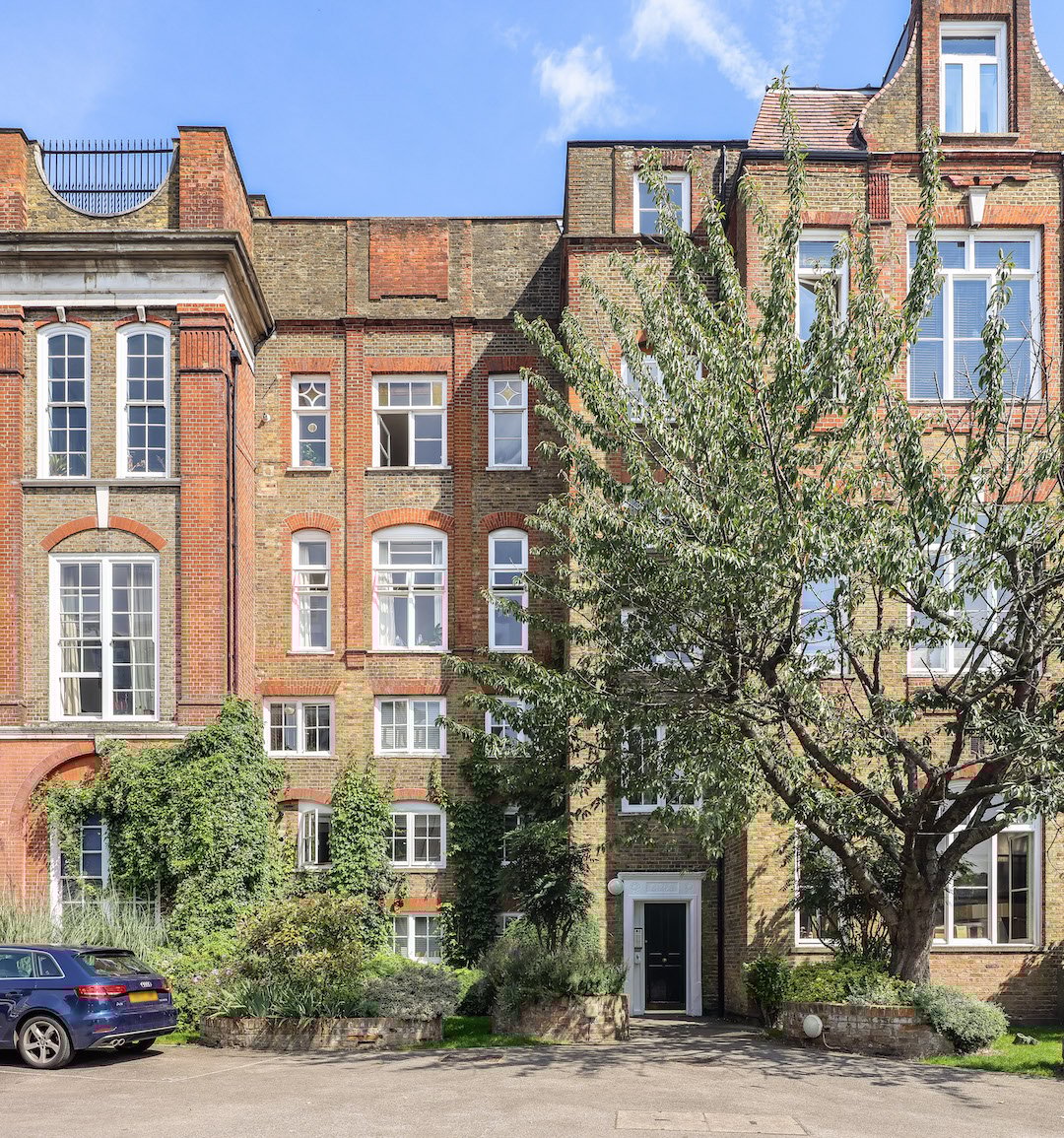 maison anglaise londres mur brique rouge deco exterieure