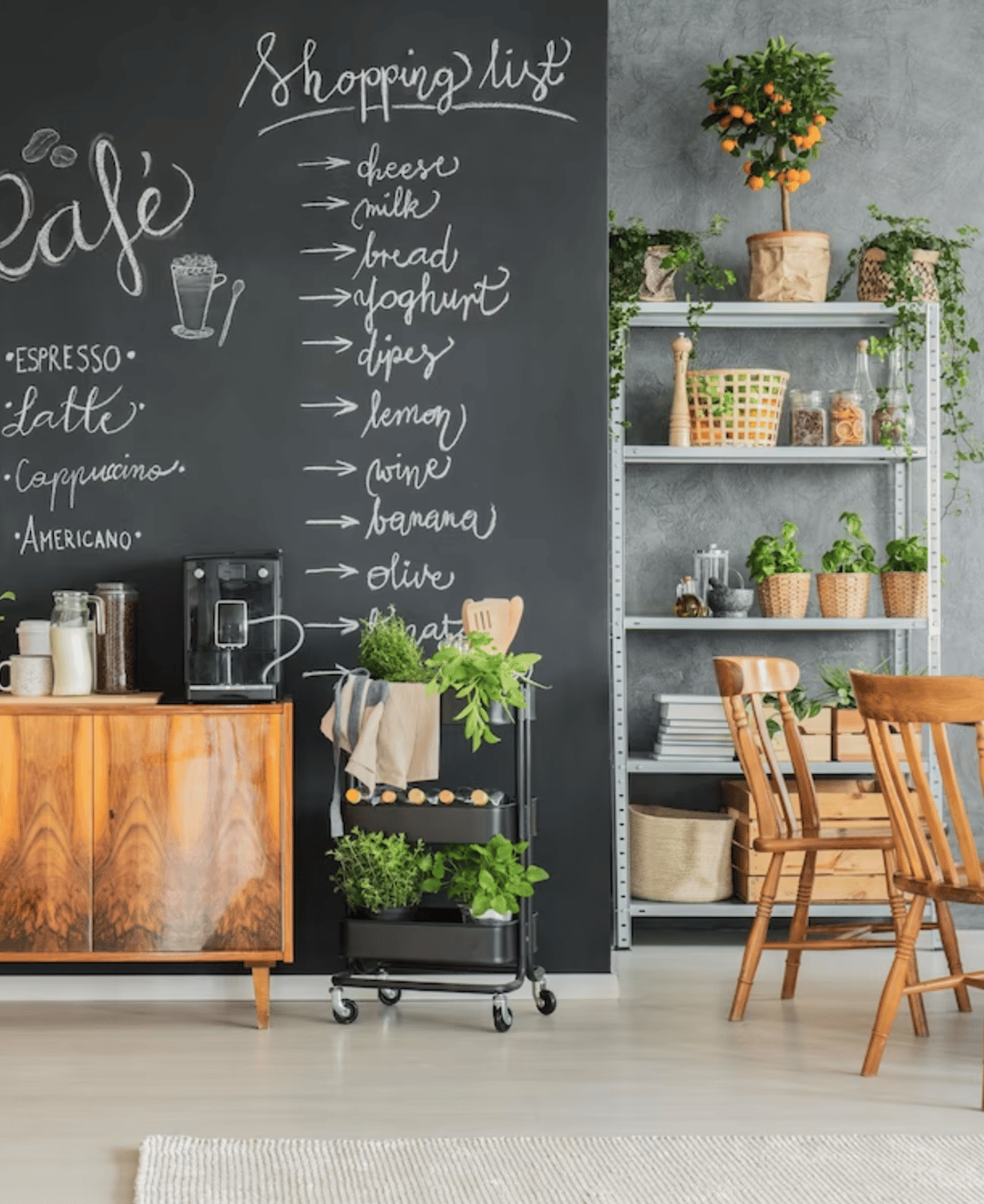 tableau noir cuisine astuce idee deco