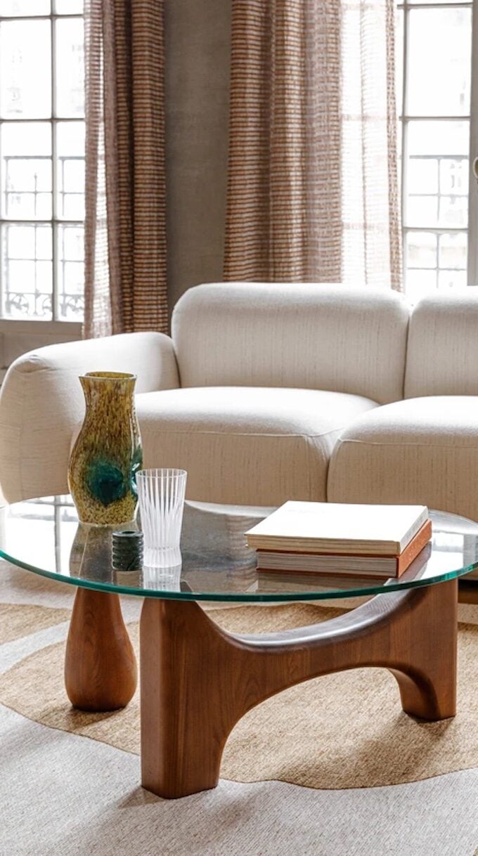 canape droit blanc rond deco interieure elegante epuree moderne