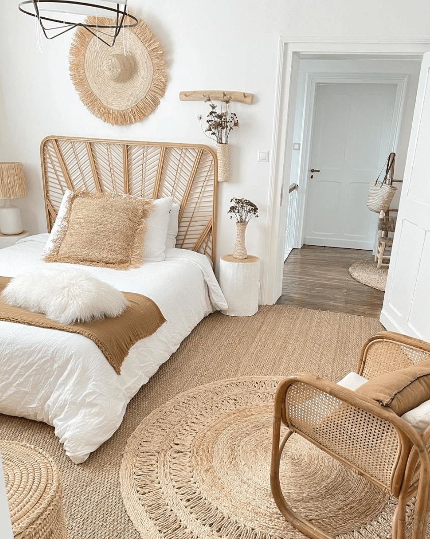 chambre parentale bois matiere naturelle