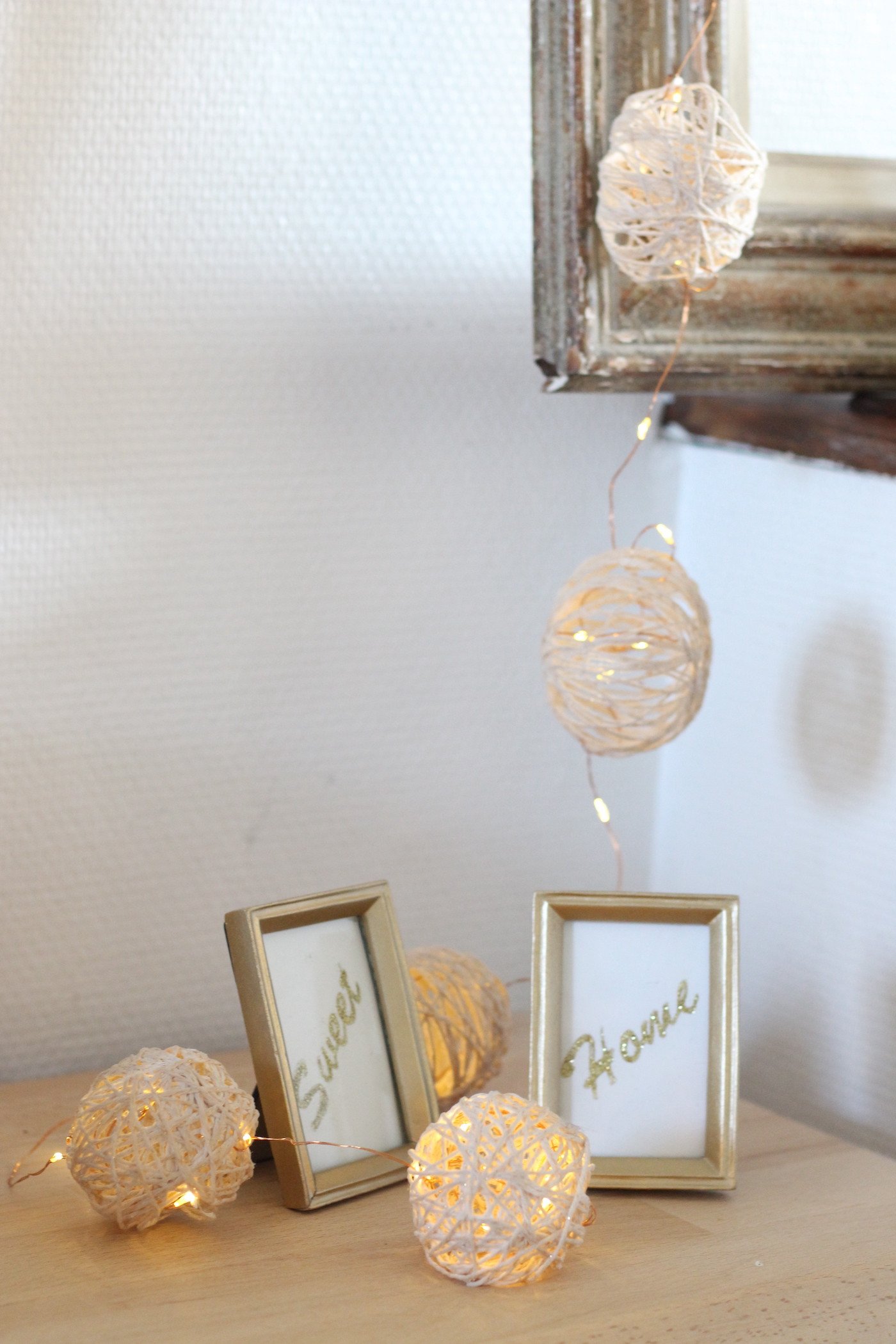 comment faire guirlande lampe boule fils corde