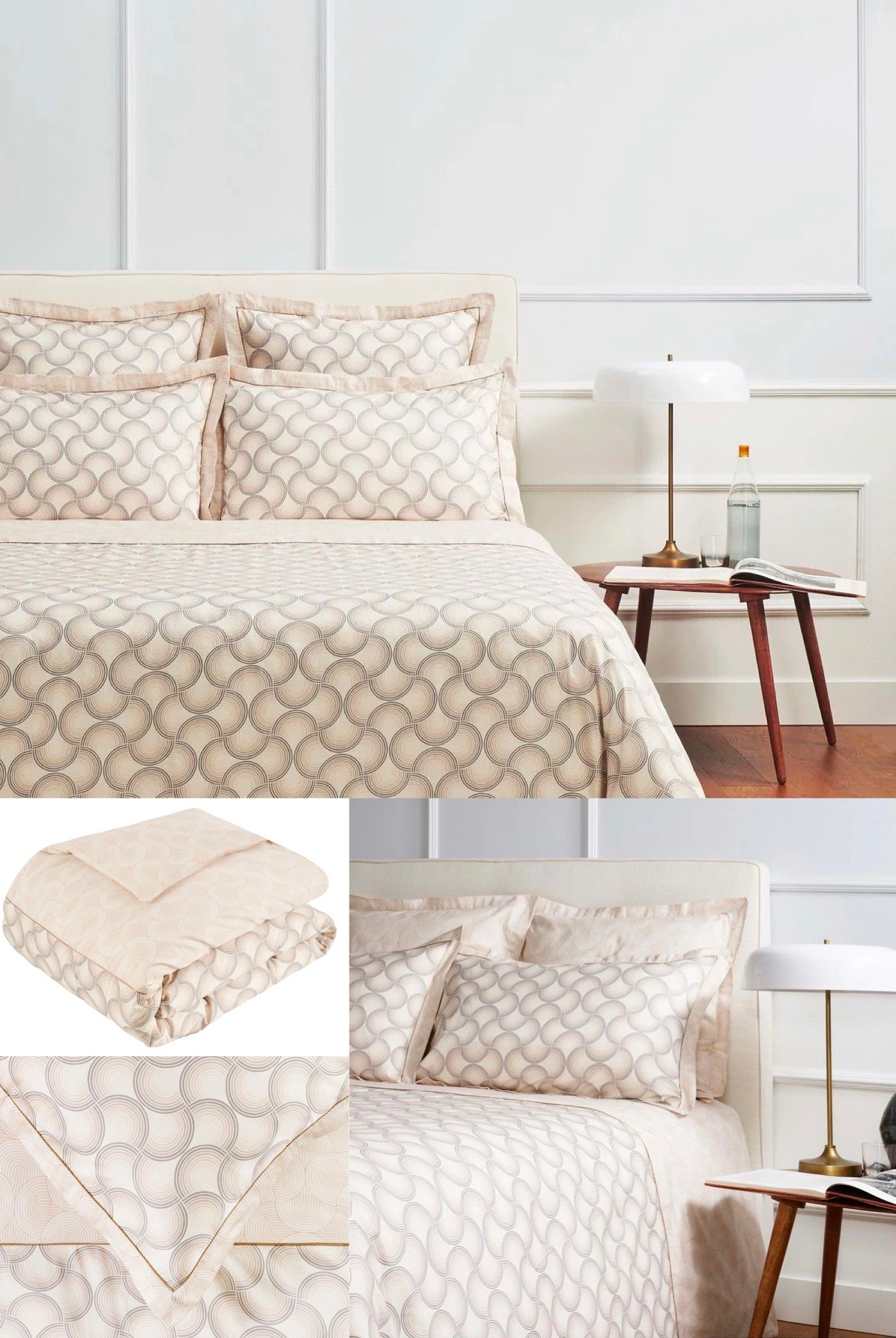 housse couette haut de gamme percale motif 70s moderne déco