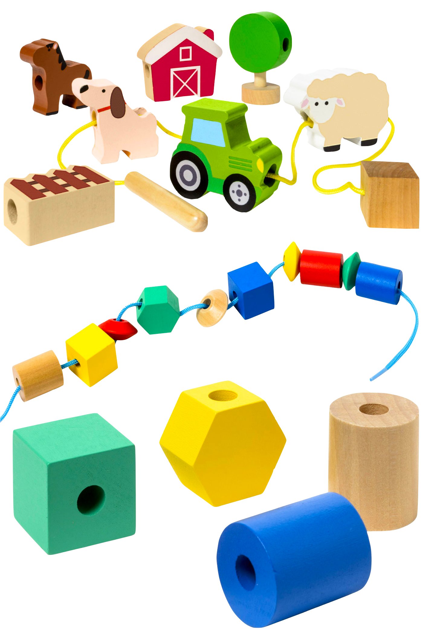 jouet bois bébé 18 mois grosses perles colorées