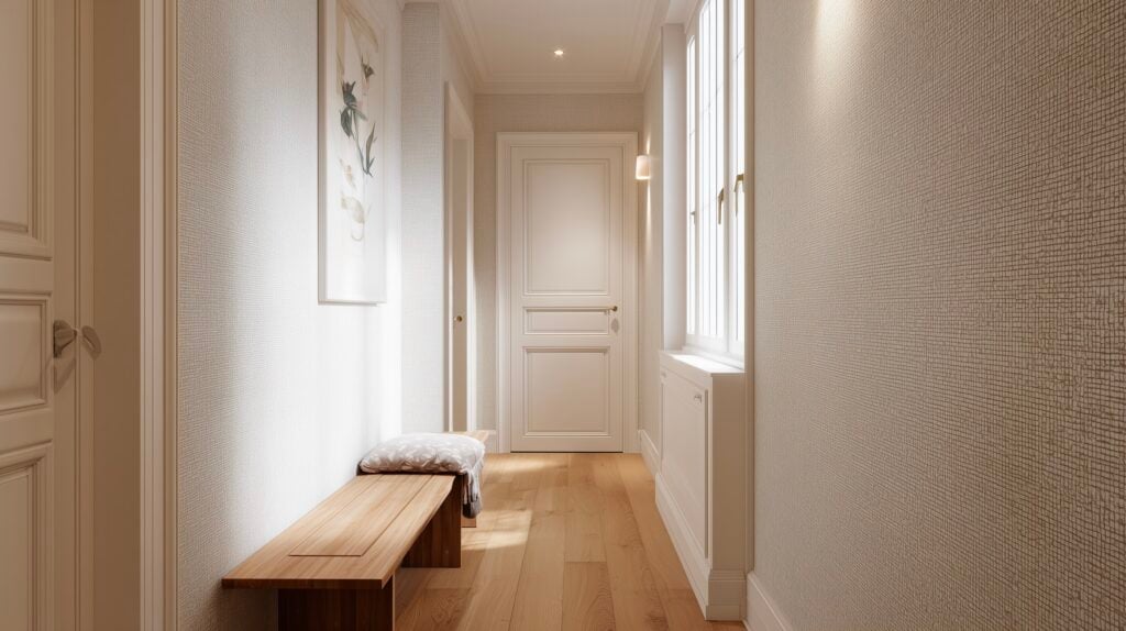 papier peint pour une petite entrée relief chic