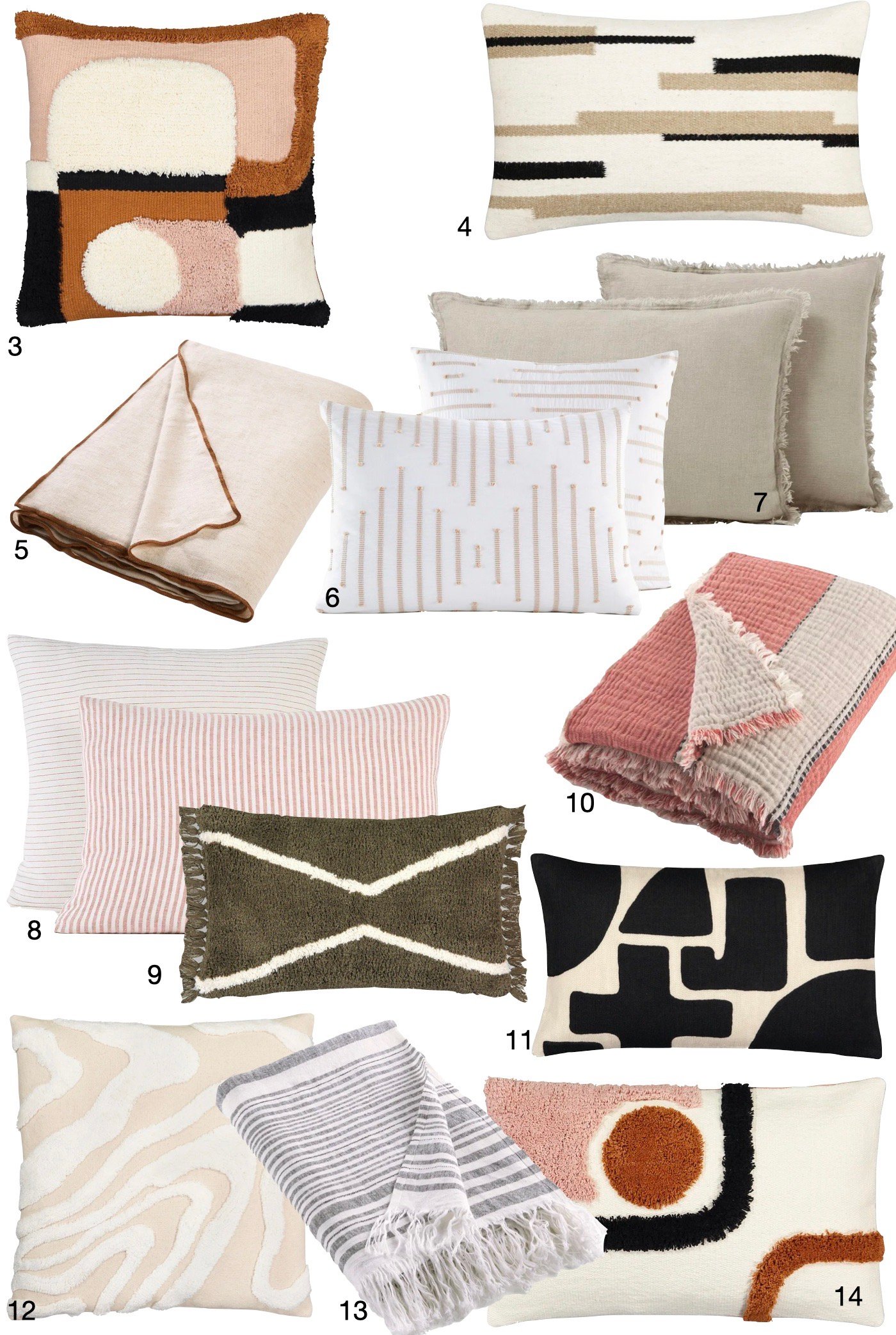nouvelles collections AMPM assortiment coussin ethnique