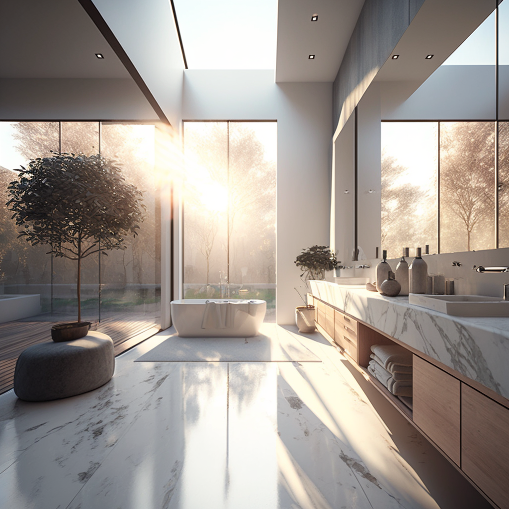 salle de bains longueur déco zen